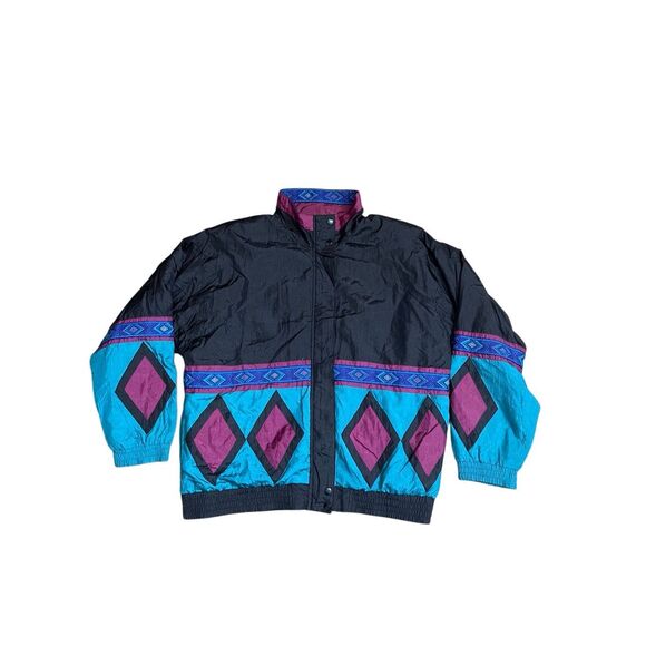 Vintage Early 90s Windbreaker Jacket – Size L - Picture 1 of 6